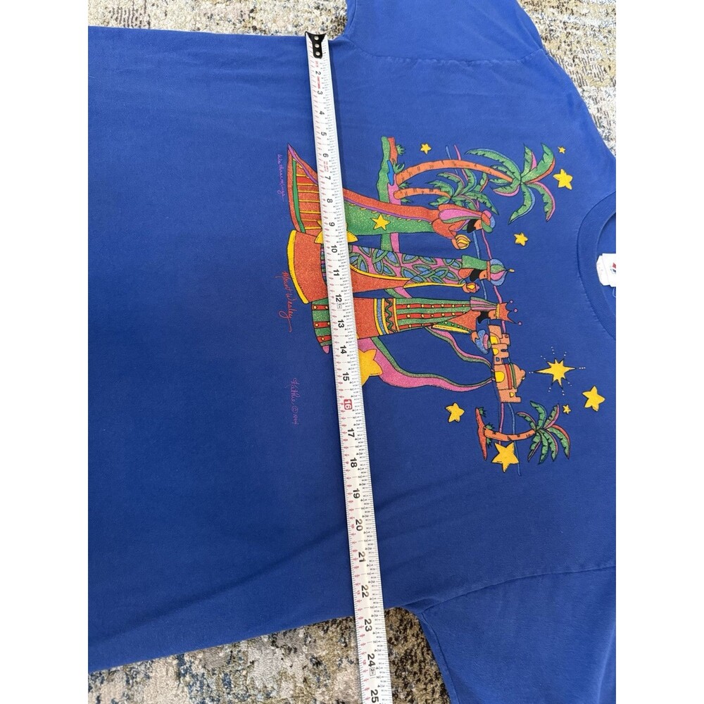 Vintage 3 Wise Men Shirt Mount Wesley 1994 Shirt Sleeve Size XL Blue - Picture 9 of 9